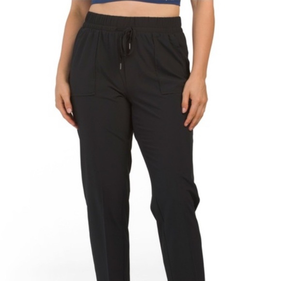 Apana Drawstring Waist Ankle Length Active Pants - Picture 1 of 8